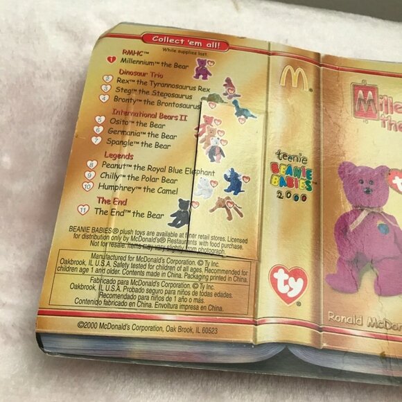 Collectible TY Millennium The Bear McDonald's Original Packaging McDonalds - Picture 5 of 12